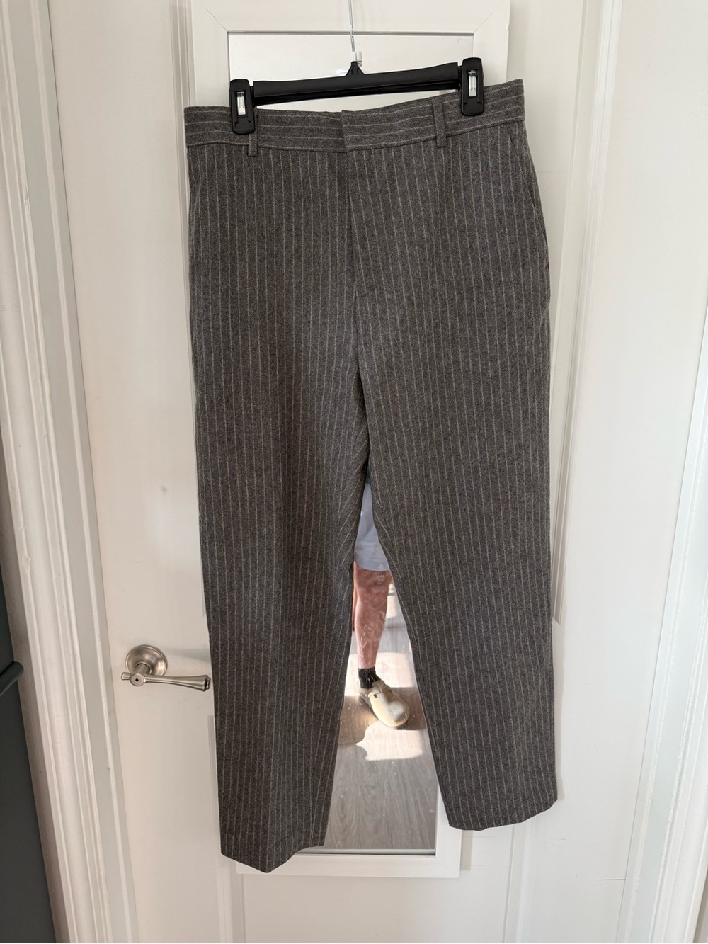 Acne Studios Men’s Wool Pinstripe Trousers Gray Size 46 Tailored Pants